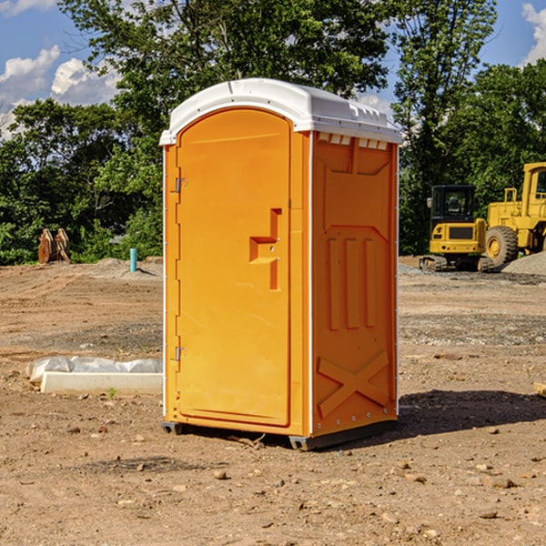 how often are the porta potties cleaned and serviced during a rental period in Bendena Kansas